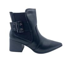 Bota Ramarim Salto Bloco Bico Fino Preta 2559132