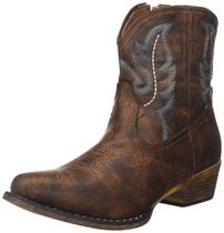 Bota ROPER Shay Feminina Marrom Bico Quadrado Tamanho 38
