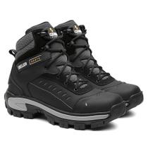 Bota Saara Cano Médio Biqueira PVC Termoplástica Preto com Cinza CA 52083 Bota Saara Cano Médio Biqueira PVC Termoplástica Preto com Cinza CA 52083