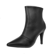 Bota Salto Alto Fino Cano Curto Bico Fino Luiza Sobreira Preta Mod. 2229 Bota Salto Alto Fino Cano Curto Bico Fino Luiza Sobreira Preta Mod. 2229
