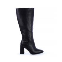 Bota Salto Bloco Cano Alto Claire Preto