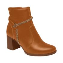 Bota Salto Bloco Médio Calce Fácil Cano Curto Feminina Dakota Caramelo 34 Bota Salto Bloco Médio Calce Fácil Cano Curto Feminina Dakota Caramelo 34