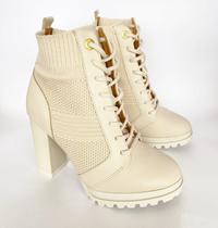 Bota Salto Creme Vizzano