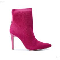 Bota Salto Fino Feminina Bebecê em Knit 43473 - 44859