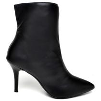 Bota Salto Fino Napa Preto