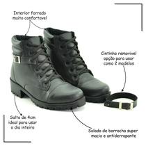Bota Salto Médio Cano Baixo FootFlex Confortável