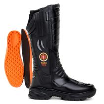 Bota Samu 192 Cano Alto Palmilha Couro Legítimo Refletiva