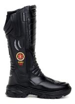 Bota Samu Resgate Cano Alto Couro Legítimo Refletiva Zíper Bota Samu Resgate Cano Alto Couro Legítimo Refletiva Zíper