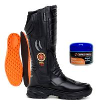 Bota Samu Resgate Cano Alto Creme Renovador Couro Legítimo