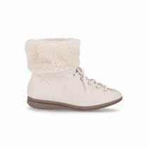 Bota Sandy Cano Curto Anabela Baixo Off White