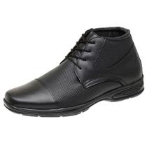 Bota sapato ortopédico masculino casual de couro antistress confortavel 37 ao 46