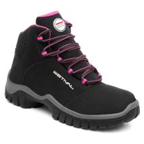 Bota Segurança Estival Feminino Preto/pink Ca 44.558 Ob