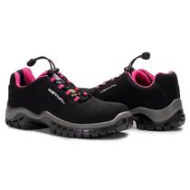 Bota Segurança Estival Feminino Rosa Bico Composite Com Ca