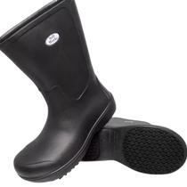 Bota Segurança EVA cano longo Sem Biqueira BB87 Antiderrapante Limpeza Restaurante Hospital Preta Soft Works CA 42632