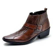 Bota Semi-country Masculina New Texas Reta Oposta - 606 - Café Bota Semi-country Masculina New Texas Reta Oposta - 606 - Café