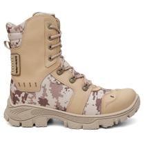 Bota Shelga Commander Couro Legítimo e Lona Reforçada - Areia Camuflada Bota Shelga Commander Couro Legítimo e Lona Reforçada - Areia Camuflada