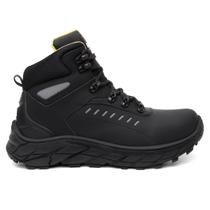 Bota Shelga Tracker Couro Legitimo Refletivos Laterais - Preto Bota Shelga Tracker Couro Legitimo Refletivos Laterais - Preto