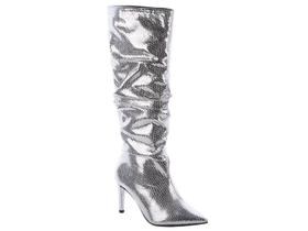 Bota Slouch Metalizada Prata Tayla Aranilita
