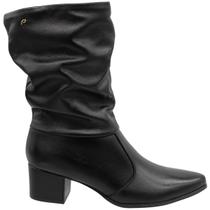 Bota Slouch Pegada Camile Cano Médio Zíper Salto Grosso Feminina Bota Slouch Pegada Camile Cano Médio Zíper Salto Grosso Feminina