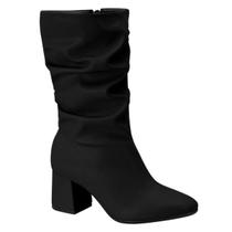 Bota Slouchy Casual Feminina Beira Rio 9076.112 Cano Médio Preto Bota Slouchy Casual Feminina Beira Rio 9076.112 Cano Médio Preto
