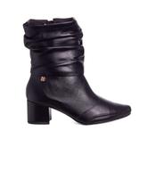 Bota Slouchy Ramarim Cano Curto Couro Preto Bota Slouchy Ramarim Cano Curto Couro Preto