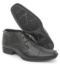 Bota social cano curto urbana couro Bbr2 9210001 PRETO