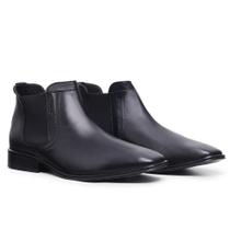 Bota Social Casual Masculina Bico Fino Elástico Confortável