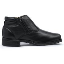 Bota Social Centuria Cano Curto em Couro Preto