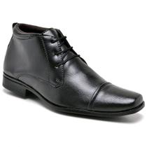 Bota Social Masculina Casual Cano Médio De Amarrar