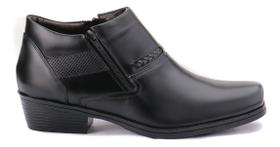 Bota Social Masculina Couro Confort Zíper Na Lateral Bota Social Masculina Couro Confort Zíper Na Lateral