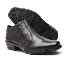 Bota social masculina em couro preto 1920F065