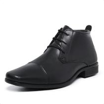 Bota Social Masculina Esporte Fino Cano Curto de Amarrar Palmilha EVA Macia Solado Resistente Leve