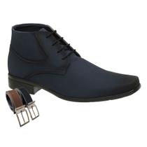 Bota Social Masculino Com Cadarço Leve Oxford + Cinto (SL1090)