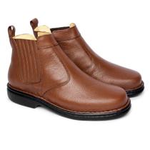 Bota Social Ortopédica Masculino Couro Leve Conforto Macio Bota Social Ortopédica Masculino Couro Leve Conforto Macio