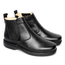 Bota Social Ortopédica Masculino Couro Leve Conforto Macio Bota Social Ortopédica Masculino Couro Leve Conforto Macio