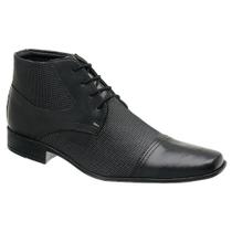 Bota Social Tradicional Cano Médio Moda Masculina Elegante