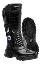 Bota Socorrista Cano Longo Coturno Segurança em Couro Preta Bota Socorrista Cano Longo Coturno Segurança em Couro Preta