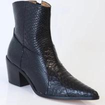 BOTA STELA PYTHON PRETO ANZETUTTO cor:pretotamanho:39