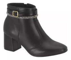 Bota Strass Salto Bloco Bico Fino Conforto Beira Rio 9076107 Bota Strass Salto Bloco Bico Fino Conforto Beira Rio 9076107