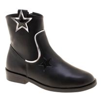 Bota Sua Sia 9151.51608 Salto Baixo Cano Curto Casual Menina Infantil