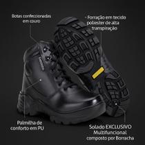 Bota Tática Cano Médio Spectrun Bristol Preta Couro Policia