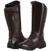 Bota Tática Force Militar Cano Longo Marrom Bombeiros Couro CA Tamanho: 40Cor:Marrom