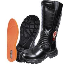 Bota Tática SAMU Force Mod. Premium Alto Brilho CA Calçados Adulto : 44