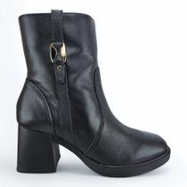 Bota tchocco 700324 curta c/salto ziper lateral