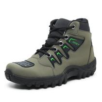 Bota tênis borracha verde neon tatica pesca trilha motoboy