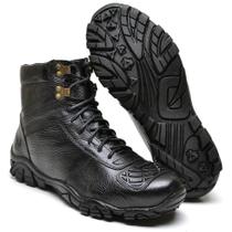 Bota Tenis Coturno Adventure Motociclista Cano Curto Em Couro