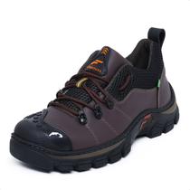 Bota Tênis Masculino Coturno Cano Baixo Bico Emborrachado Palmilha De Gel