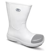 Bota Térmica Cano Médio Bico de Composite Acqua Foot Branca CA: 39347 REF: BB86 - SOFT WORK Bota Térmica Cano Médio Bico de Composite Acqua Foot Branca CA: 39347 REF: BB86 - SOFT WORK