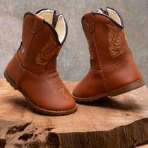 Bota Texana Baby Infantil Bordada Macia e Confortável Solado Antiderrapante
