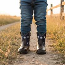 Bota Texana Bebê Unissex Em Couro Legítimo Linha New Baby Kapell